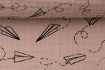 Lade das Bild in den Galerie-Viewer, Musselin Altrosa Papierflieger 0,5 m ABVERKAUF
