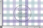 Lade das Bild in den Galerie-Viewer, Supersoft Premium BIO French Terry "Eukalyptus lavender" Gingham 0,5 m