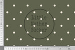 Lade das Bild in den Galerie-Viewer, Supersoft Premium BIO French Terry "Briar and Pine" Polka Dark Green 0,5 m