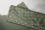 Lade das Bild in den Galerie-Viewer, Supersoft Premium BIO French Terry "Briar and Pine" Polka Dark Green 0,5 m