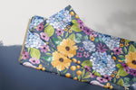Lade das Bild in den Galerie-Viewer, Supersoft Premium BIO Jersey "Summer Garden" Floral blue 0,5 m