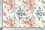 Lade das Bild in den Galerie-Viewer, Supersoft Premium BIO Jersey "Wanderlust" Bouquet cream klein 0,5 m