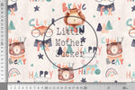 Lade das Bild in den Galerie-Viewer, Frottee Jersey "Clever Brave Happy Cuddly" 0,5 m