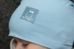 Lade das Bild in den Galerie-Viewer, Kunstleder Patch "Ghost with Cap" weiß 3,5 x 3,5 cm