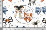 Lade das Bild in den Galerie-Viewer, Supersoft Premium BIO French Terry "BoOoTiful Bows" White groß 0,5 m BREIT
