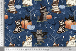 Lade das Bild in den Galerie-Viewer, Supersoft Premium French Terry "Halloween Kitty" Night 0,5 m