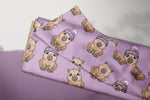 Lade das Bild in den Galerie-Viewer, Supersoft Premium BIO French Terry "Capybara" lila groß 0,5 m