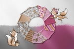 Lade das Bild in den Galerie-Viewer, Supersoft Premium BIO French Terry "Eichhörnchen Tag" Pink Diagonal 0,5 m