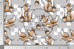 Lade das Bild in den Galerie-Viewer, Supersoft Premium BIO French Terry "Eichhörnchen Tag" Einhörnchen klein 0,5 m