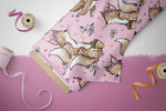 Lade das Bild in den Galerie-Viewer, Supersoft Premium BIO French Terry "Eichhörnchen Tag" Pink groß 0,5 m
