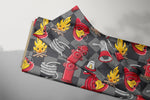 Lade das Bild in den Galerie-Viewer, Supersoft Premium BIO French Terry "Firetime" karo groß 0,5 m