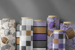 Lade das Bild in den Galerie-Viewer, Supersoft Premium BIO French Terry "Footballs" purple Pixel 0,5 m