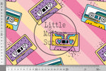 Lade das Bild in den Galerie-Viewer, Frottee Jersey "Happy Tape" pink groß 0,5 m Lager