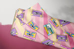Lade das Bild in den Galerie-Viewer, Supersoft Premium BIO Jersey "Happy Tape" pink groß 0,5 m
