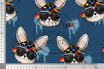 Lade das Bild in den Galerie-Viewer, Supersoft Premium BIO French Terry "Hopster" navy groß 0,5 m