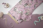 Lade das Bild in den Galerie-Viewer, Supersoft Premium BIO French Terry "Kitty Day" rosa klein 0,5 m