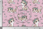 Lade das Bild in den Galerie-Viewer, Supersoft Premium BIO French Terry "Kitty Day" rosa klein 0,5 m