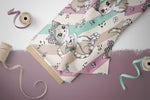Lade das Bild in den Galerie-Viewer, Supersoft Premium BIO French Terry "Kitty Day" Striped groß 0,5 m