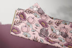 Lade das Bild in den Galerie-Viewer, Supersoft Premium BIO French Terry "Kürbiswiese" mauve pink groß 0,5 m