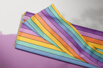 Lade das Bild in den Galerie-Viewer, Supersoft Premium Jersey "Love and Peace" Streifen 0,95 m Rest