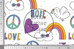 Lade das Bild in den Galerie-Viewer, Supersoft Premium Jersey "Love and Peace" groß 0,5 m