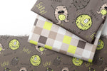 Lade das Bild in den Galerie-Viewer, Supersoft Premium BIO French Terry "Mini Monster Grün" Pixel Kombi 0,5 m