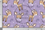 Lade das Bild in den Galerie-Viewer, Supersoft Premium BIO Jersey "Reh Lina" lila klein 0,5 m