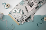 Lade das Bild in den Galerie-Viewer, Supersoft Premium French Terry "School Time" groß 0,5 m