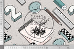 Lade das Bild in den Galerie-Viewer, Supersoft Premium French Terry "School Time" groß 0,5 m