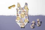 Lade das Bild in den Galerie-Viewer, Lycra UV50+ "Strandtag" lila klein 0,5 m