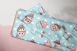 Lade das Bild in den Galerie-Viewer, Supersoft Premium BIO French Terry "Sweet Cupcakes" groß 0,5 m