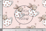 Lade das Bild in den Galerie-Viewer, Frottee Jersey "Tassenhase" rosa 0,5 m