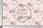 Lade das Bild in den Galerie-Viewer, Frottee Jersey "Tassenhase" rosa 0,5 m
