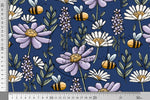 Lade das Bild in den Galerie-Viewer, Supersoft Premium BIO Jersey "Wiesenliebe" navy groß 0,5 m
