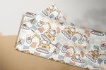 Lade das Bild in den Galerie-Viewer, Supersoft Premium BIO French Terry "Baustellen Sticker" Bagger 0,5 m