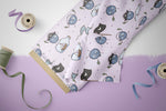Lade das Bild in den Galerie-Viewer, Supersoft Premium BIO Jersey "Blaubeerpirat" lila klein 0,5 m