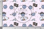 Lade das Bild in den Galerie-Viewer, Supersoft Premium BIO Jersey "Blaubeerpirat" lila klein 0,5 m