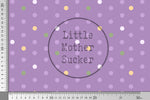 Lade das Bild in den Galerie-Viewer, Supersoft Premium BIO French Terry "Flugdrache" lila Dots 0,5 m