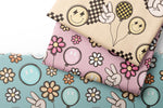 Lade das Bild in den Galerie-Viewer, Supersoft Premium BIO Jersey "Funky Balloon" teal 0,5 m