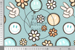 Lade das Bild in den Galerie-Viewer, Supersoft Premium BIO Jersey "Funky Balloon" teal 0,5 m