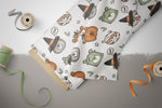 Lade das Bild in den Galerie-Viewer, Supersoft Premium BIO French Terry "Halloween Friends" klein 0,5 m