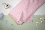 Lade das Bild in den Galerie-Viewer, Supersoft Premium BIO Jersey "Hurra Schule" Pink Herzchen 0,5 m