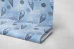 Lade das Bild in den Galerie-Viewer, Premium BIO French Terry "Jeansoptik" Smilecream Light Blue 0,1 m