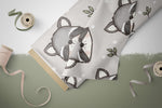 Lade das Bild in den Galerie-Viewer, Supersoft Premium BIO French Terry "Waschbärchen" groß 0,5 m