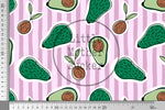 Lade das Bild in den Galerie-Viewer, Supersoft Premium BIO French Terry "Avocado Sketch" klein 0,5 m