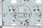 Lade das Bild in den Galerie-Viewer, Frottee Jersey "Laundry Day" Raccoon groß 0,5 m Lager