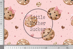 Lade das Bild in den Galerie-Viewer, Frottee Jersey "Cute Cookies" groß 0,5 m Lager