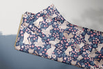 Lade das Bild in den Galerie-Viewer, Supersoft Premium Jersey "Blumenkätzchen" navy 0,5 m