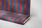 Lade das Bild in den Galerie-Viewer, Premium BIO French Terry "Jeansoptik" True Denim und Red Stripes 0,1 m