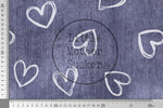 Lade das Bild in den Galerie-Viewer, Premium BIO French Terry "Jeansoptik LMS Herzen Denim" Twilight 0,1 m